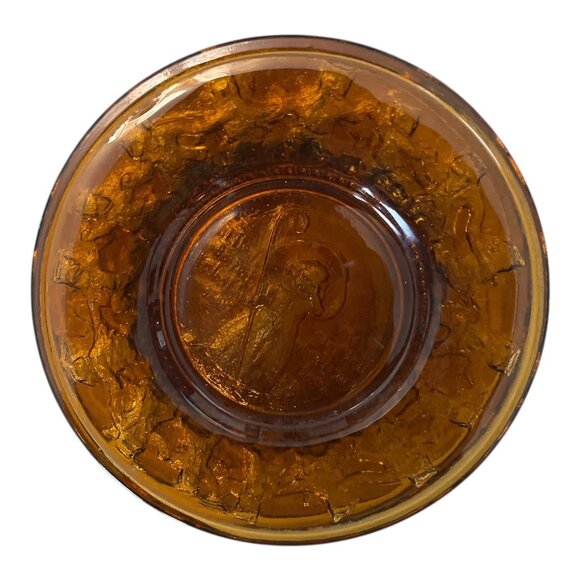 Set of 3 Vintage Amber Glass Nursery Rhyme Plates – 6.5” – Little Bo Peep, Hey D - Picture 1 of 8